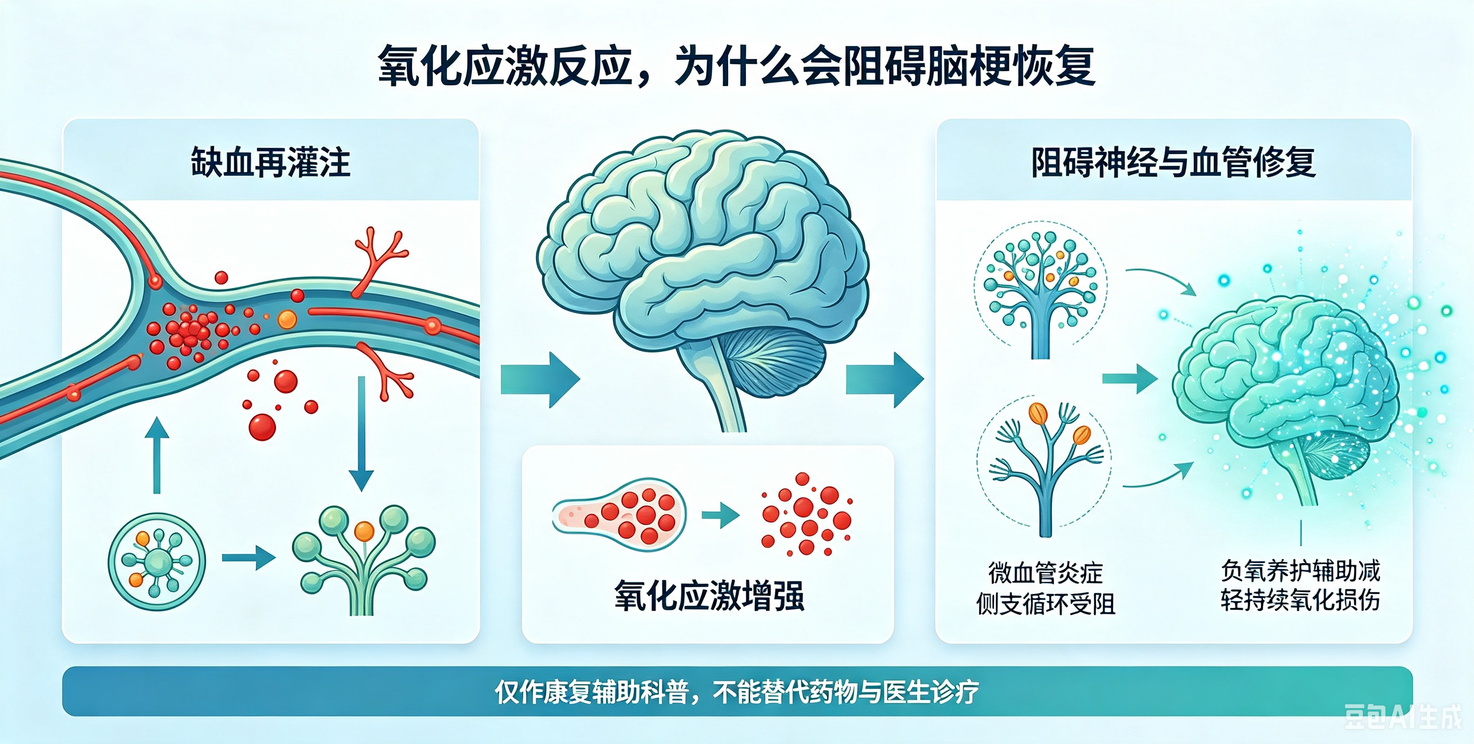 氧化应激反应,为什么会阻碍脑梗恢复?