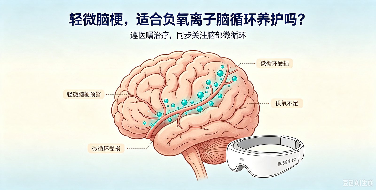 轻微脑梗适合用负氧离子脑循环养护吗?