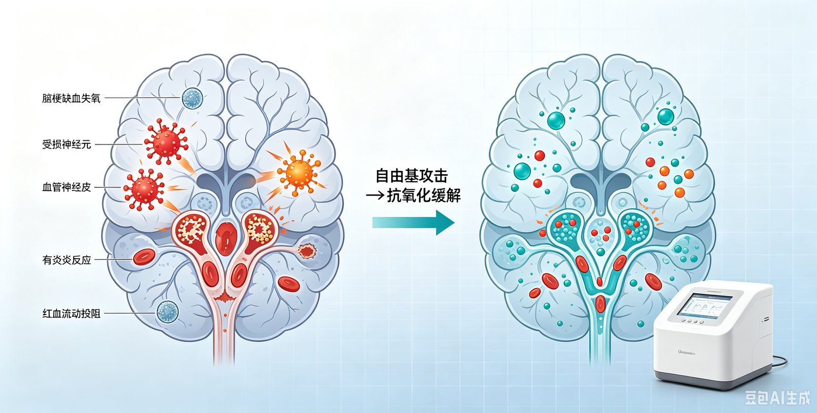 氧化应激在脑梗损伤中起到什么破坏作用?
