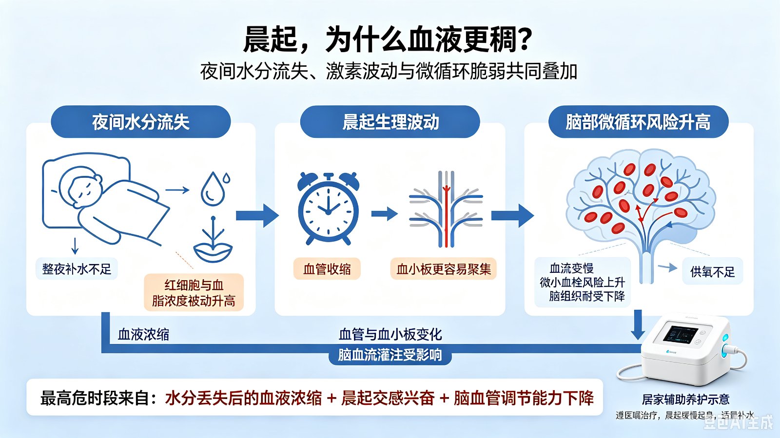 为什么晨起是脑梗血稠最高危时段?