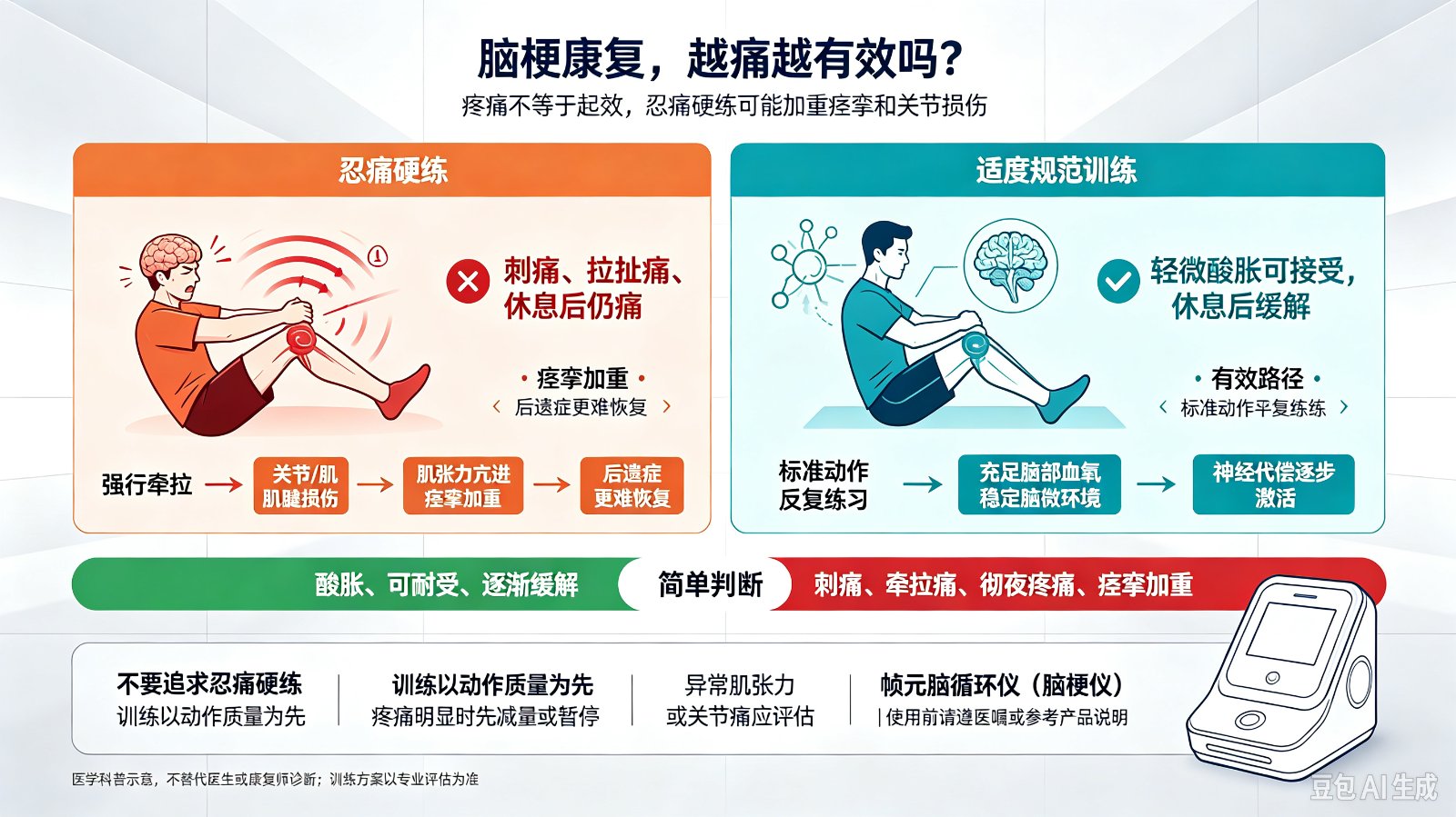 脑梗康复是不是越痛越有效?