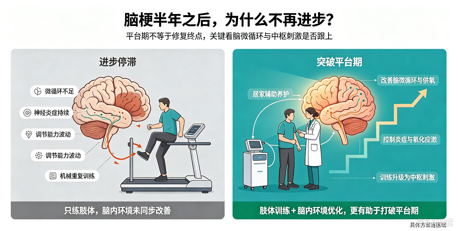 为什么很多人脑梗半年后不再进步?
