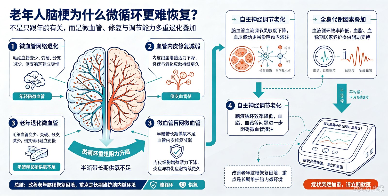 老年人脑梗为什么微循环更难恢复?