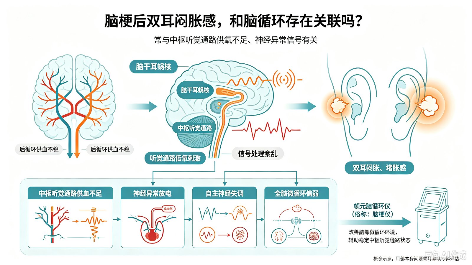 脑梗后双耳闷胀感,和脑循环存在关联吗?